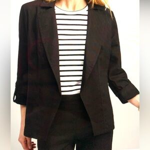 Chico’s Linen Blend Stretch Blazer